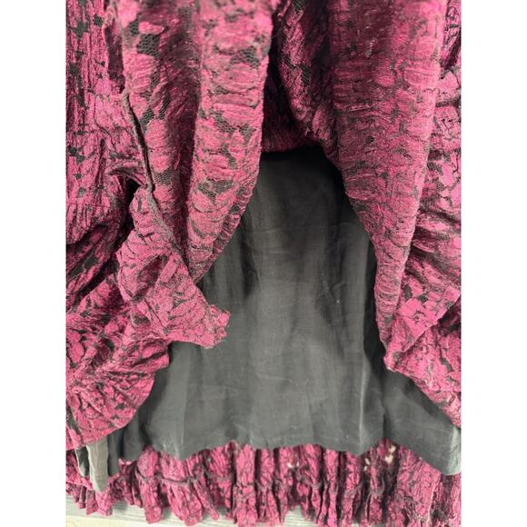 Vintage American Angel Floral Embossed Maxi Dress Women's Medium Purple - Picture 6 of 9